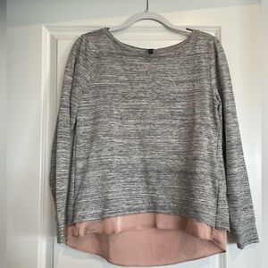 White House Black Market top with blouse under hang.